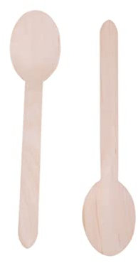 Alipis 20pcs Long Wooden Handle Spoons Beech Wood for Schools Clubs DIY Projects