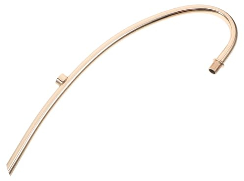 Gebogenes Lampenrohr mit Gewinde M10 aus Eisen, Gold, für Reparaturen | Selbstgemacht Lampenzubehör, Schnelle Montage, Robustes Metall, für Tischlampen und Weitere Leuchten