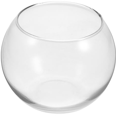 VICASKY Vase Rond Transparent pour Aquarium Terrarium et Plantes Aquatiques Bol à Bulles Décoratif pour Centre de Table et Décoration Intérieure