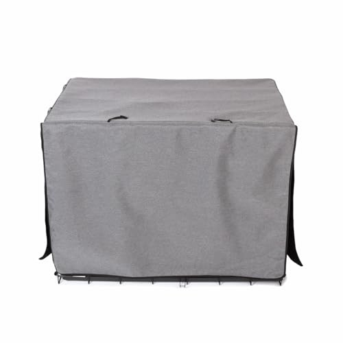 Danish Design Abdeckung für Hundekäfige, verdunkelnd, aufrollbare Türen, Grau, Größe M