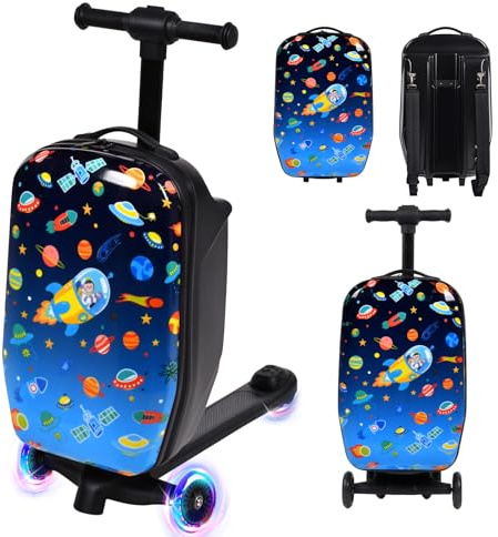 4in1 Suitcase Scooter,Ride on Suitcase for Kids,Toddler Flight Essential