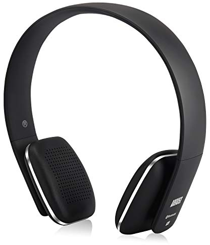 August EP636 On-Ear Wireless Headphone with Microphone – Bluetooth 5.3, NFC Connect, Adjustable Headband, Hands-Free, 15 Hours Playback, Type-C Charging – Headset for PC, Phone, Teams, Zoom – Black
