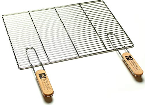 GRILLROSTPROFI Edelstahl-Grillrost mit abnehmbaren Handgriffen 60 x 40 cm