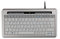 BakkerElkhuizen S-Board 840 Compact Keyboard - Kompakte Tastatur - Computer Tastatur - USB Anschluss - kabelgebunden - 2 USB Hubs - ergonomisch - Silber/grau - QWERTY UK Layout