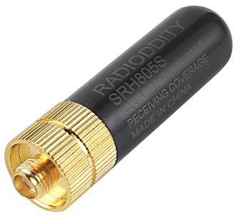 Radioddity SRH-805S UHF/VHF SMA-Female Dual Band 10W Hochleistungsantenne für Baofeng GT-3 UV-5R BF-888s 144 / 430MHz