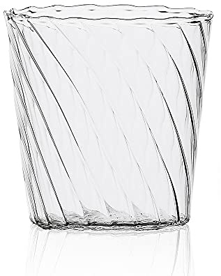 Ichendorf Milano Bicchiere Acqua Ottico | Collezione Venezia | 32 cl | Vetro Borosilicato | Fatto a Mano