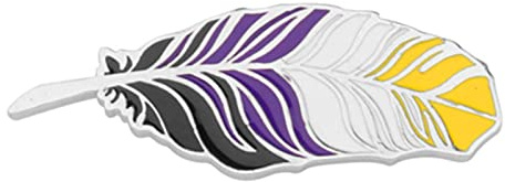 Nicht-binäre Enby Pride Feder Emaille Pin LGBT Schmuck Nicht Binär Pride Queer Geschenk Nicht Binäre Flagge