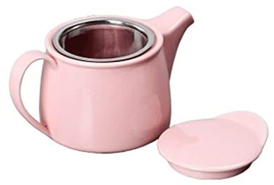 Teiera Ceramica Teiera 500ml 700ml Teiera for la casa con infusore in acciaio inox resistente al calore Perfetto for tè e caffè Macchina per il tè (Capacity : 500ml, Color : Pink)