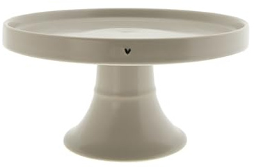 Tortenplatte Matt Titane little Heart Keramik matt beige schwarz D23cm BC Cake Stand Küche gedeckter Tisch Kuchenteller Keramikgeschirr
