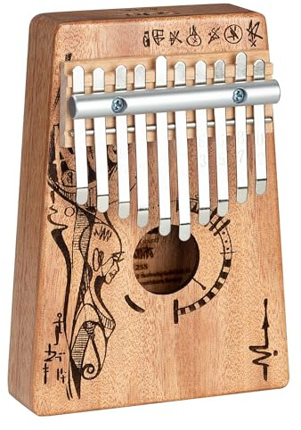 Sela Art Series Kalimba 10 Peaceful Mind - Klavier-Instrument mit 10 Metallzungen - hochwertiges Mahagoni-Instrument für Anfänger & Fortgeschrittene - exotische Klänge in C-Dur