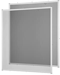 empasa Insektenschutz Fliegengitter Fenster MASTER SLIM Set Alurahmen | Mückengitter als Selbstbausatz in 80 x 100 cm, verschiedene Sets und Farben, Farbe:weiß, Ausführung:2er Set