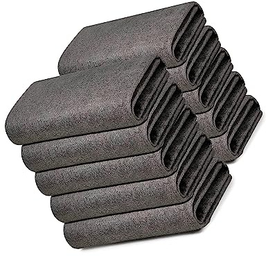 10PCS Thickened Magic Towel, Thickened Magic Cleaning Cloths,Rag Cleaning Cloths,for Kitchen Bathroom Car Window (Black Grey, 30 x 30 cm)