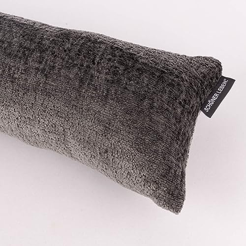 SCHÖNER LEBEN. Zugluftstopper Soft Teddy Deluxe grau div. Größen, Auswahl:130cm Länge
