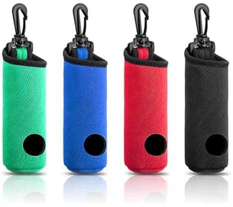 CinematicBake 4 Stück Golf-Tee-Halter, Golfball-Tragetasche, Golfball-Halter, Schlüsselanhänger, Gürtelclip, Golf-Geschenke, Ersatzteile