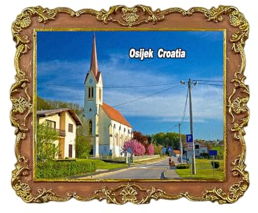 Osijek Kroatien Kühlschrankmagnet 3D Reise Souvenir Kühlschrank Dekoration Magnet Aufkleber Handwerk Kollektion