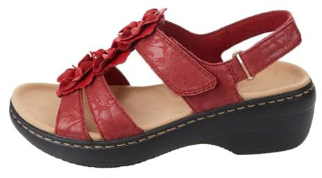 Susenstone 2024 Sandales Femme Été Confortable Orthopédique Chaussures Antidérapantes Respirantes Nu-Pieds Bohème Compensées avec Talon Plateforme Comfy