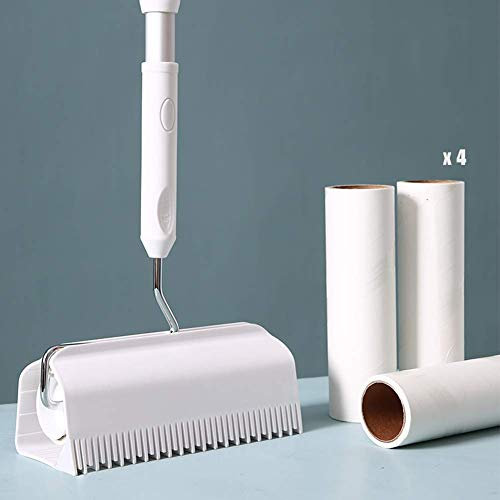 Lint Roller Retractable Floor Sticky Hair Device 16Cm Adhesive Paper Roller for Pet Hair Remover & Household Cleaning Tearable Sticky Hair Drum for Clothing Depilation