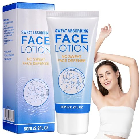 Sweat Absorbing Face Lotion,Face Discourage Sweat,Oil Control Moisturiser,Anti Sweat Cream for Women and Men,Long-Lasting Effective Sweat Control,Underarm Body Antiperspirant Deodorant Cream