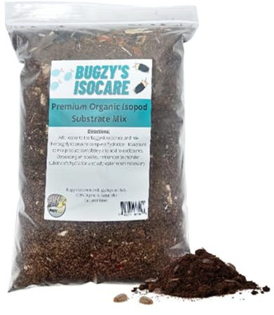 BugzyBugs Isopod Bioactive Substrate Mix Nutrient-Rich Vivariums and Terrarium Substrate Mix (10 Quart)