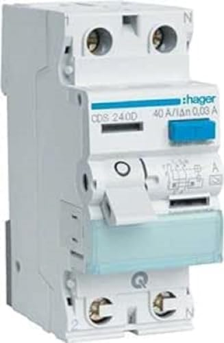 Hager CDS240D 2P Schutzschalter (grau, weiß, -25-40 °C, -55-70 °C)