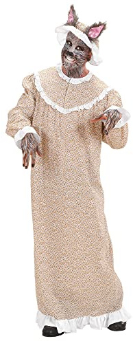 W WIDMANN MILANO Party Fashion - Costume conte « Grand méchant loup » | Ensemble 2 pièces avec robe et coiffe, déguisement pour le carnaval, soirée à thème « Contes de fées »