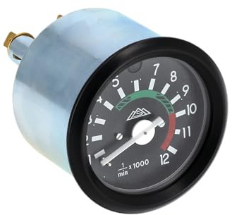 Drehzahlmesser bis 12000U/min - ø 60mm mit schwarzen Ring, Beleuchtung und Kontrollleuchte blau - Leuchtmittel 12V - S51, S70