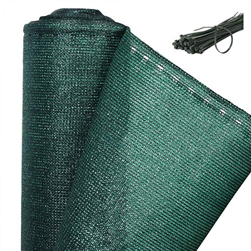 WOLTU Zaunblende 1,2x20m, 150 g/m² HDPE Tennisblende Schattiernetz Sichtschutz Windschutz Staubschutz Sonnenschutz Gewebe Netz mit Kabelbinder grün