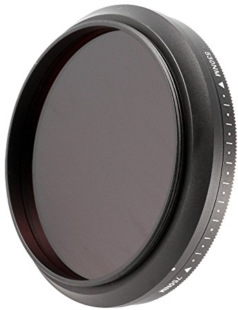 Ruili 55mm Six-in-One Adjustable Infrared IR Pass X-Ray Lens Filter 530nm to 750nm Screw-in Filter for Canon Nikon Sony Panasonic Fuji Kodak DSLR Camera