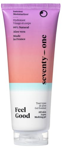 SeventyOne Percent | Feel Good | Fuktighetsgel för ansikte och kropp | Lindrar och fuktar | Omedelbar friskhet | Aloe Vera | 100% naturlig och vegan | Tillverkad i Frankrike | 75 ml