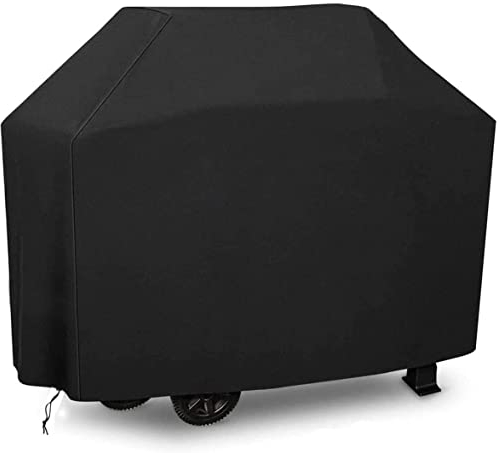 Grill Abdeckhaube, Grillabdeckung, Robustes Oxford-Gewebe, Wasserdicht, Staubdicht, UV-Schutz, Outdoor-Grill-Abdeckung, für Brinkmann, Holland, Char Broil, Jenn Air (170x61x117cm) Schwarz
