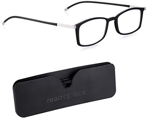 Read Optics Ultra Thin +2.5 Reading Glasses – Blue Light Blocking for Men & Women – Fold Flat, Lightweight Computer & Gaming Eyewear – Black Frame