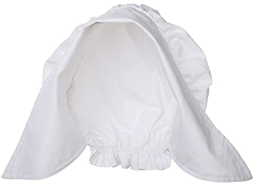 GRACEART Damen Bäuerin Magd Hut Kopfbedeckung Hut Kolonialfrau Haube Mittelalter Kopfbedeckung (Weiß)