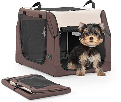 PETSFIT Hundebox Auto, Hundebox faltbar Kofferraum/Rückbank,Verstellbarer Bezug & verstärktes Netz, Hundetransportbox Auto mit Abschließbarer Reißverschluss