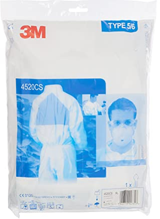 3M 4520 Einweg-Overalls XL Weiß mit Kapuze Unisex, Polypropylen