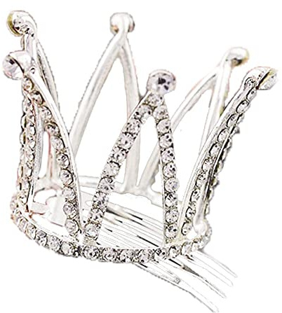 Luxylei Kleine Tiara -Krone Haarkamm Mini Prinzessin Tiara Kammmädchen Kopfstück Für Braut Hochzeit Prom Geburtstagsfeier