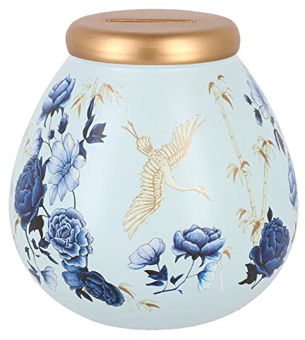 Pot Of Dreams Ceramic Money Pot Smash Money Box Savings Jar - Blue