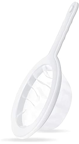 Mesh Nylon Sieb Mit Griff - 450 Mesh Filter für Feinmaschig Haushaltssieb Handsieb - Trichter für Saft, Milch, Sojamilch, Kaffee, Wein