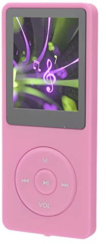 Lettore MP3, Schermo da 1,8 Pollici Memoria da 8 GB Lettore MP4 Espandibile da 64 GB, Riproduzione di 30 Ore Supporto Lettore Musicale MP3 Radio FM Registrazione Giochi Libro (Rosa)