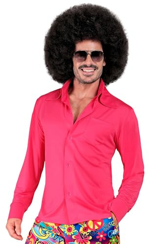 W WIDMANN MILANO Party Fashion - Camicia anni '70 | Per adulti, maniche lunghe, look Disco Fever per Carnevale, feste a tema, festival di musica popolare