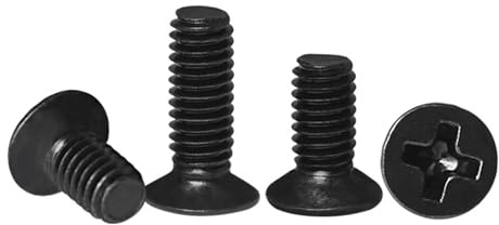 Ein-Gewinde-Schrauben,Mehrzweck-Holzschrauben, 50/100 Stück M1-M2,5 Mini kleine schwarze Stahlkreuz-Kreuzschlitz-Senkkopfschrauben (Farbe: 4 mm, Größe: M20 (50 Stück)) (Color : 14mm, Size : M20 (50