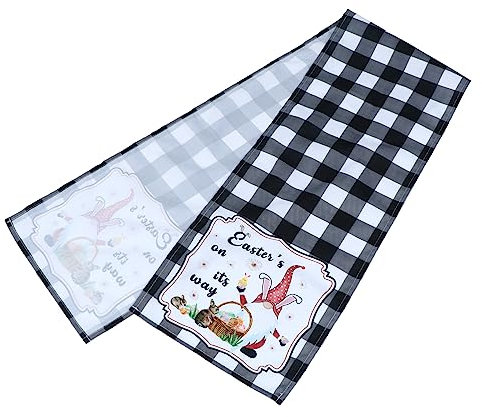 Cabilock 1Stk Tischläufer zu Ostern GNOME tischdecke. Dekorativer Ostern- Tischläufer Ostern- Tischdecke. Geschirr Ostern austecherformen Ostern europäischer Stil schmücken Tortenspitze