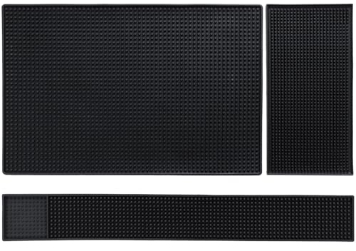 3 PCS Bar Mats Anti-Slip Rubber Bar Service Spill Mats, Bar Mats for Cocktail Bartender Coffee Bar or Countertop Mats Glass Drying Mats