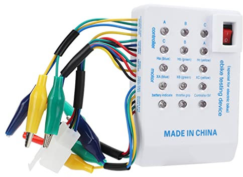 Universal Brushless Motor Hall Controller Tester for Electric Bikes and Scooters, Supports 24V 36V 48V 60V 72V, High Accuracy Detection Tool with Manual, Easy, Stable