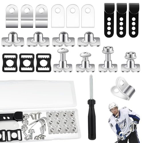 Hockey-Reparatursatz, Hockey-Ersatzteile | Mehrere Ersatzteile 33-teiliges Reparaturset,Sportzubehör einschließlich J-Clips, Visierclip, Schraubendreher und Gummidichtungen für Hockey