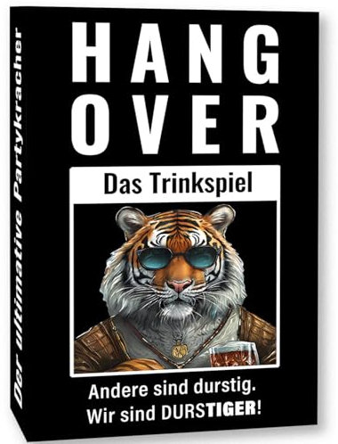 KARTENVERSAND24 Hangover Trinkspiel für Erwachsene Partyspiel Trinkspiele ab 16 18 Jahren Partyspiele Karten Kartenspiel Saufspiel (Spielkartenkarton)
