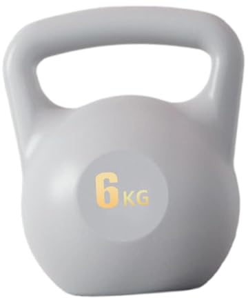 F Fityle Wassergefüllte Kettlebell, Fitness-Kettlebell, ergonomisches Körpertrainingsgerät, Pilates-Training, Wasser-Kettlebell für Fitness, Grau 6kg