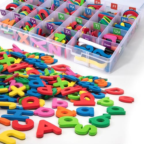 Magnetische Buchstaben ABC Alphabet Set für Kinder Lernen Geschenk Montessori Spielzeug Lernspiele ab 3 4 5 6 7 Jahre Junge Mädchen