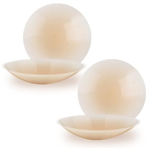 XJSGS Nipple Covers for Women, Invisible Silicone Nipple Pasties Reusable Adhesive Bra for Wedding, Sports No Show, Sweat Proof