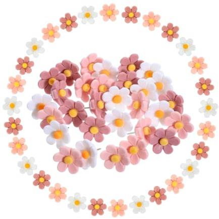 ZEPIQOR Blumige Pinnnadeln 20er Set Bunte Reißzwecken, pinnadeln, pinnwandnadeln, pins für pinnwand, pinnwand nadeln Für Pinnwand Korktafel Fotowand Büro & Zuhause Dekoration