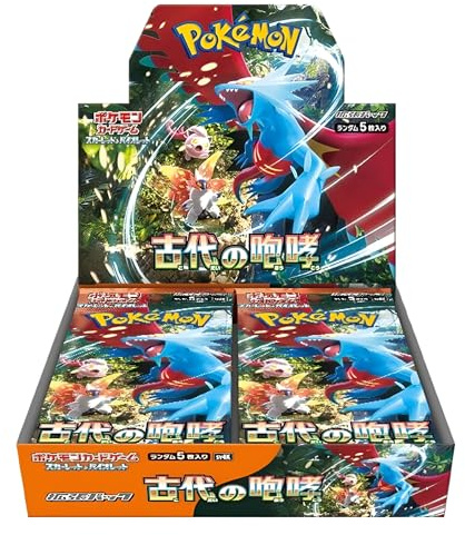 Pokemon TCG Ancient Roar Booster Box | 30 x japanska Pokémon-paradox Rift Booster-paket | japanska Pokémon-kort | Scarlet & Violet-serien